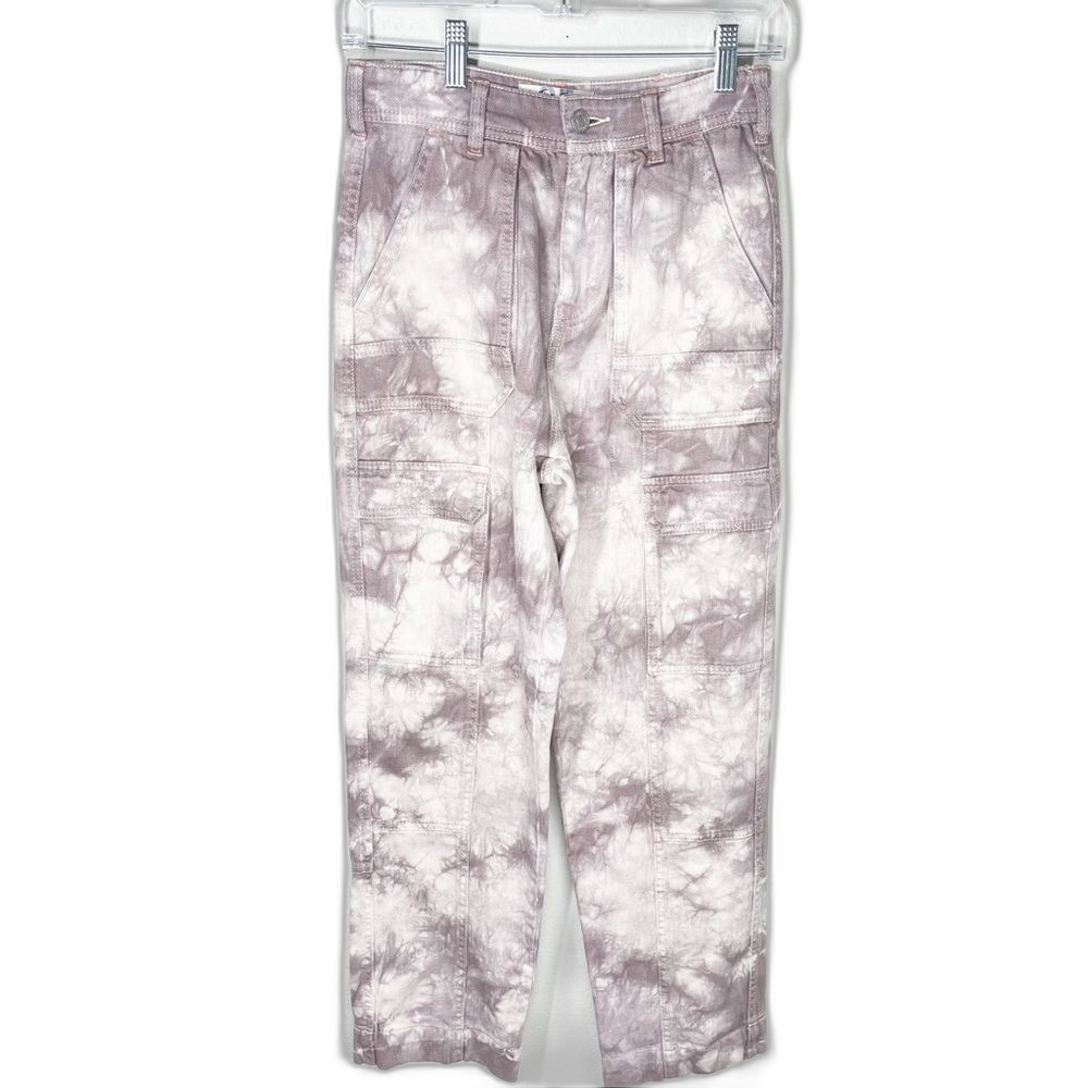 Free People Cargo Straight Leg Jeans Utilitarian Streetwear Women's 25